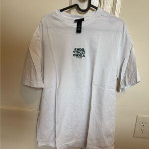 H&M White Tee with Green Text